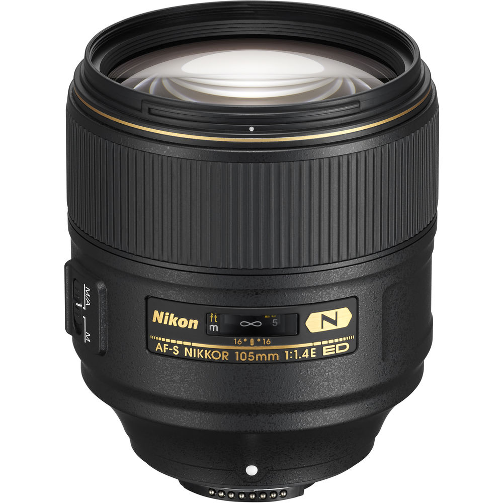 Nikon AF-S NIKKOR 105mm f/1.4E ED Lens (20064) + Filter Kit + Cap