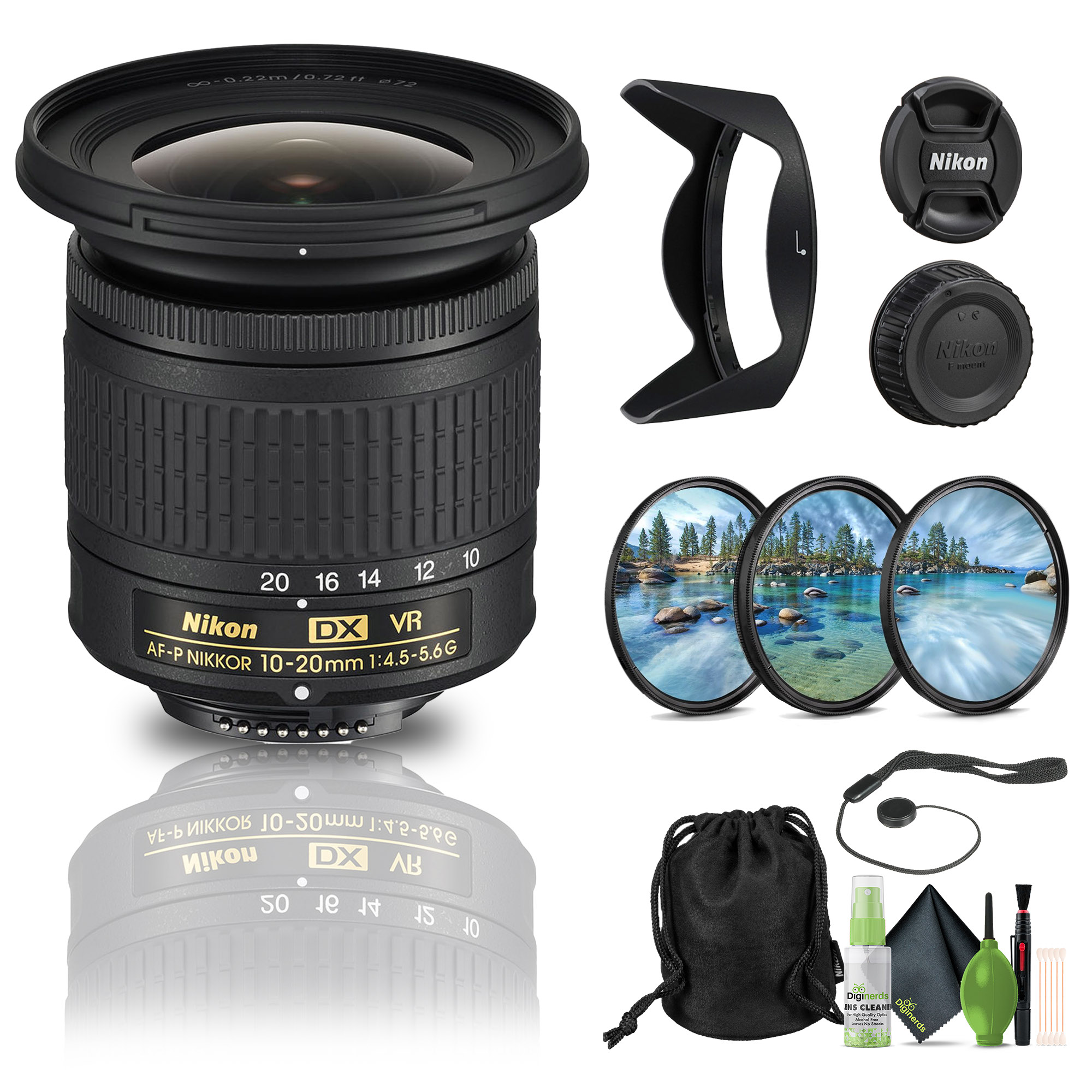 Nikon AF-P DX NIKKOR 10-20mm f/4.5-5.6G VR Lens with Filter Kit