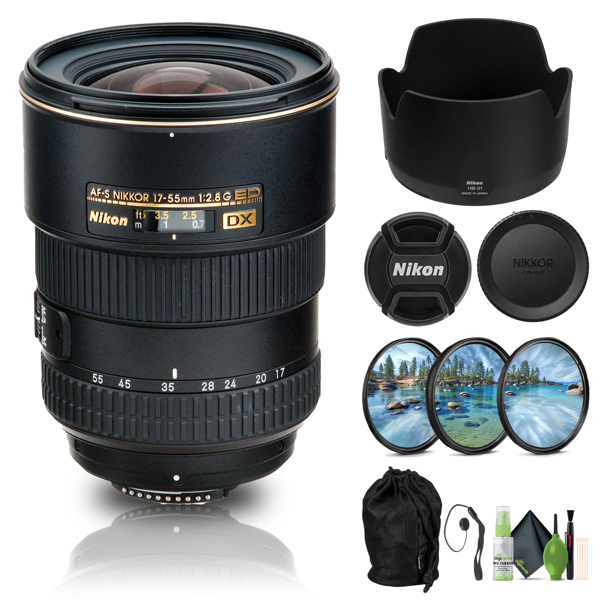 Nikon AF-S DX Zoom-NIKKOR 17-55mm f/2.8G IF-ED Lens (2147) +