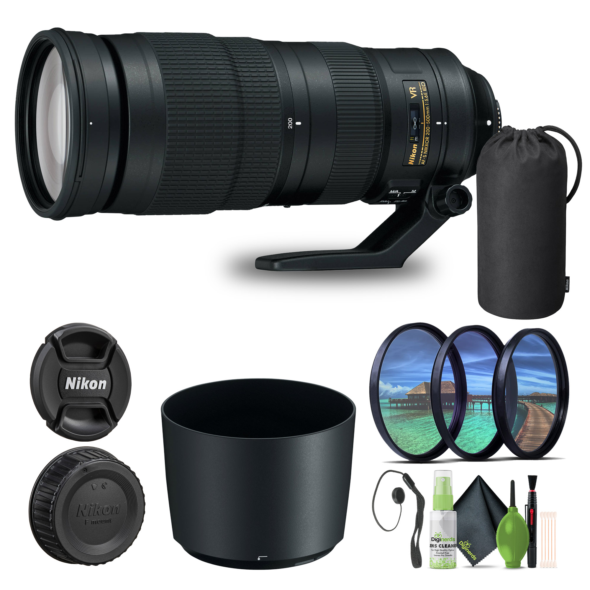 Nikon - AF-S NIKKOR 200-500mm f/5.6E ED VR Super Telephoto Zoom