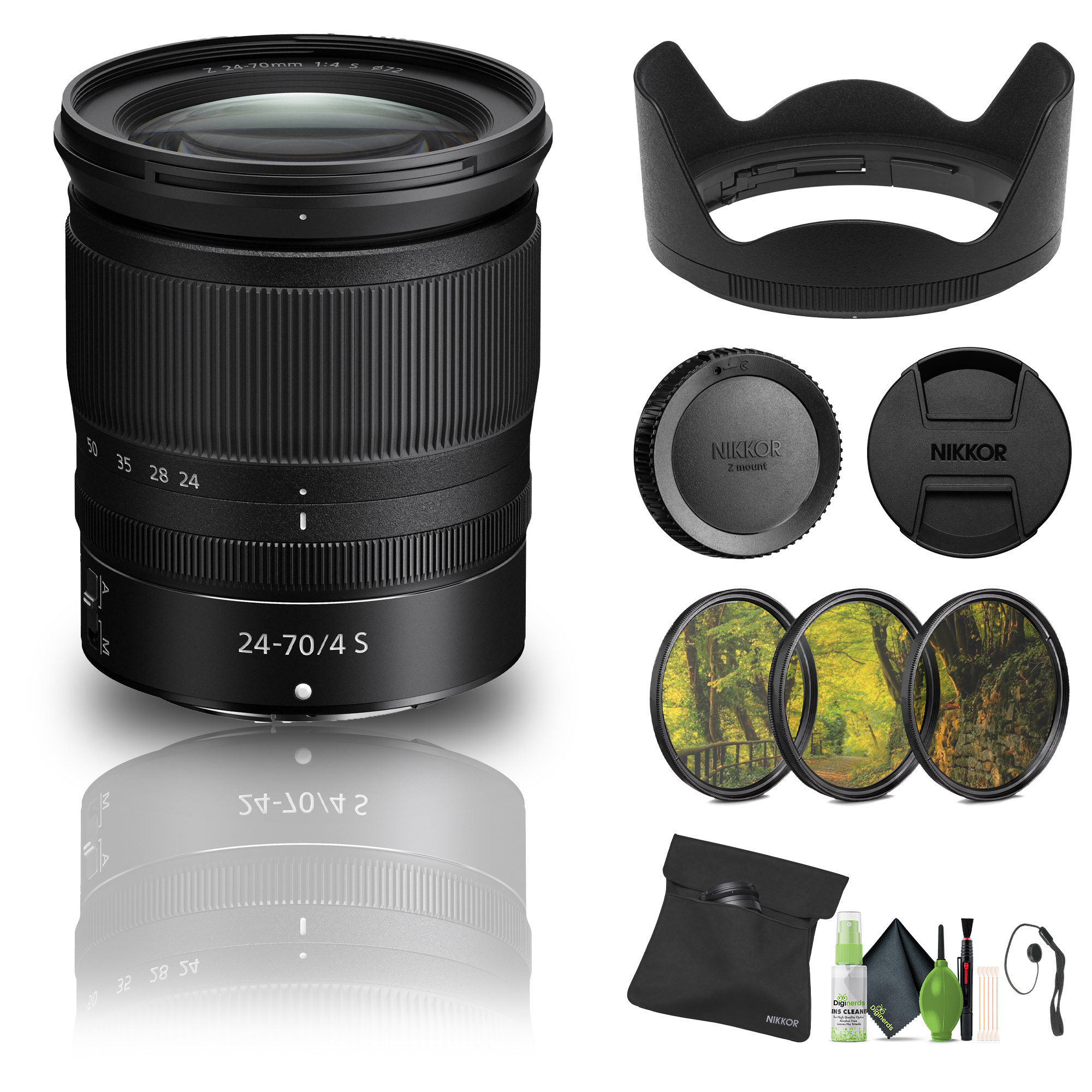 Nikon NIKKOR Z 24-70mm f/4 S Lens with Filter Kit and Bundle and