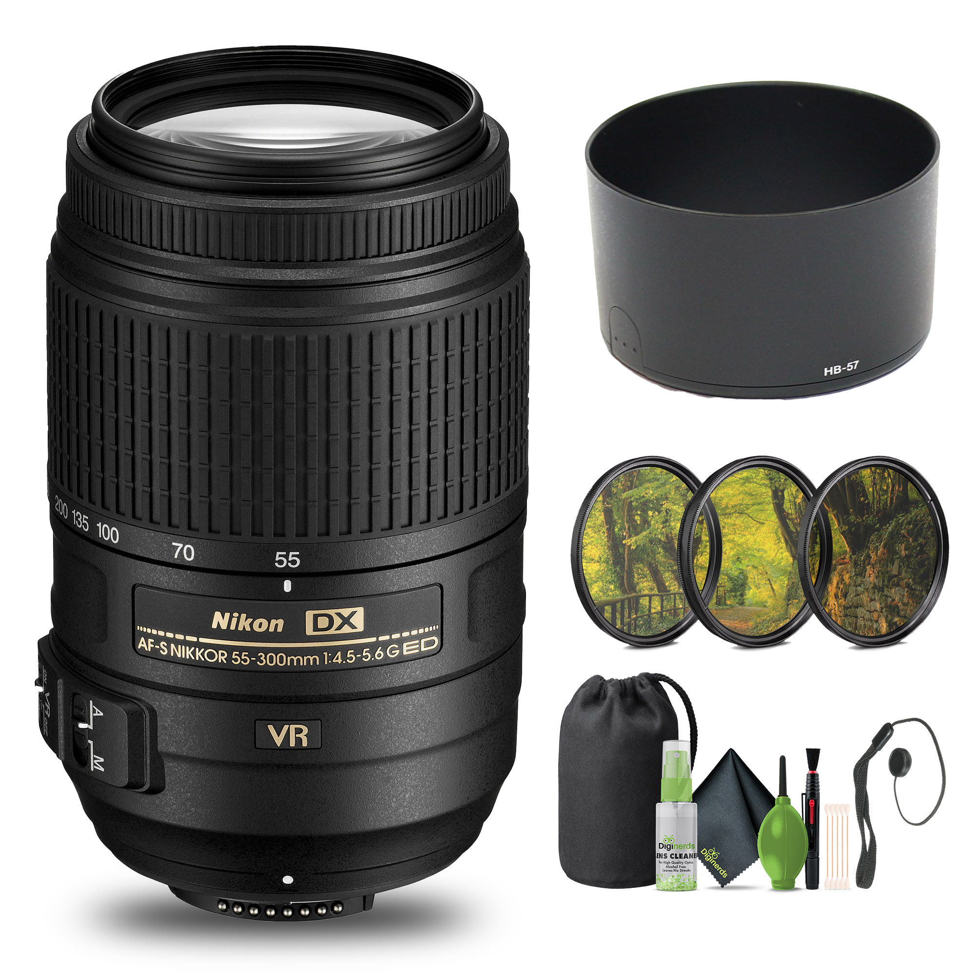 Nikon - AF-S DX NIKKOR 55-300mm f/4.5-5.6G ED VR Telephoto Zoom
